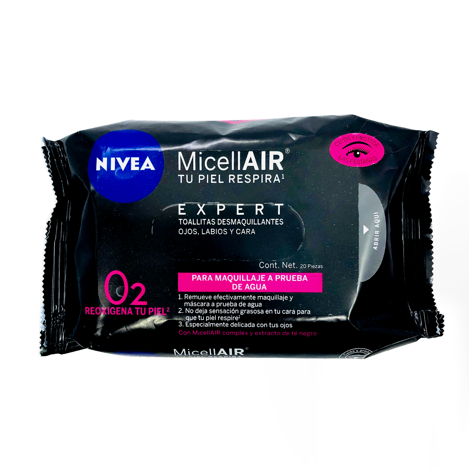 desmaquillante nivea toallas micellar para maq. a prueba de agua